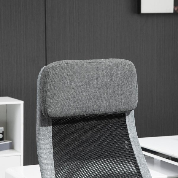Icon Space Sedia Ergonomica con Ruote Braccioli e Poggiatesta in Tessuto Mesh colore Grigio