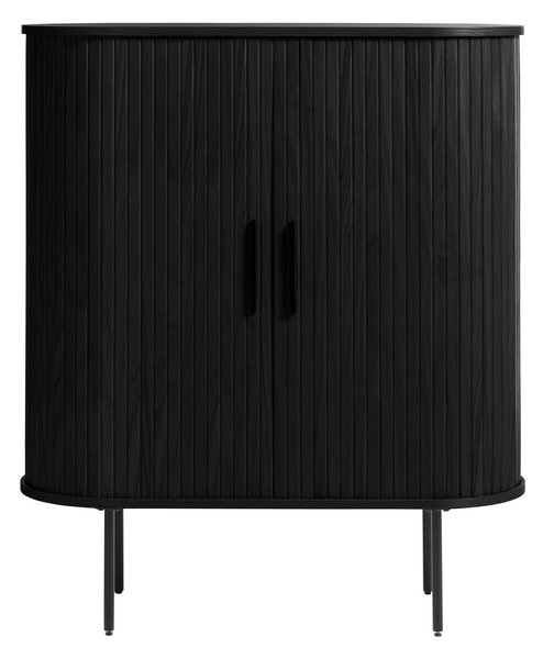 Credenza nera effetto rovere 100x118 cm Nola - Unique Furniture