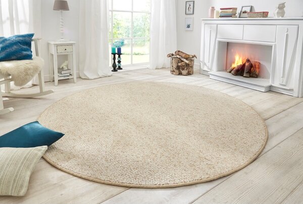 Tappeto rotondo crema ø 133 cm Wolly - BT Carpet