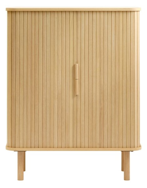 Armadio in rovere con ante scorrevoli in colore naturale 113x90 cm Cavo - Unique Furniture
