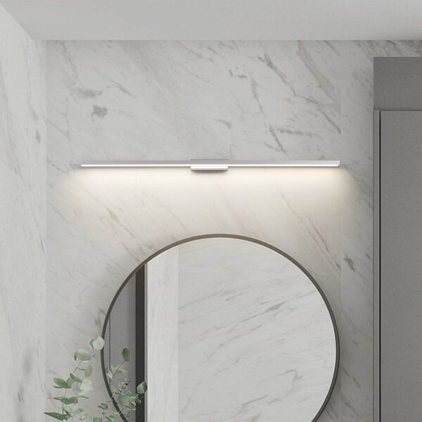 Applique da parete Alenia Lindby, Alluminio / Grigio / Zincato, Bagno, Alluminio, Moderno, Applique