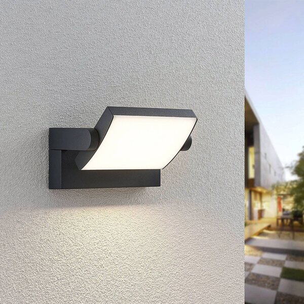 Applique da esterni a LED Sherin Lindby, Nero, Alluminio, Moderno, Applique LED da esterni