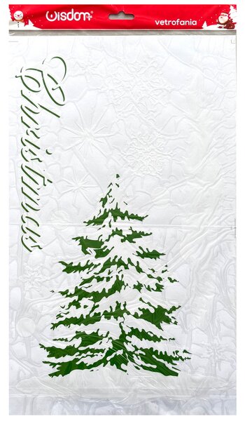 Stickers adesivo di Natale per finestre con abeti Wisdom