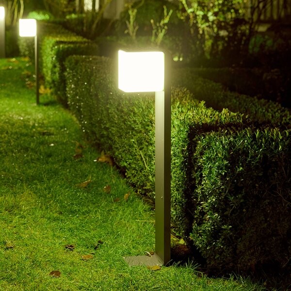 STEINEL GL 80 C Lampione a LED, Bluetooth smart, antracite C, dimmerabile, Alluminio / Grigio / Zincato, Alluminio, Moderno