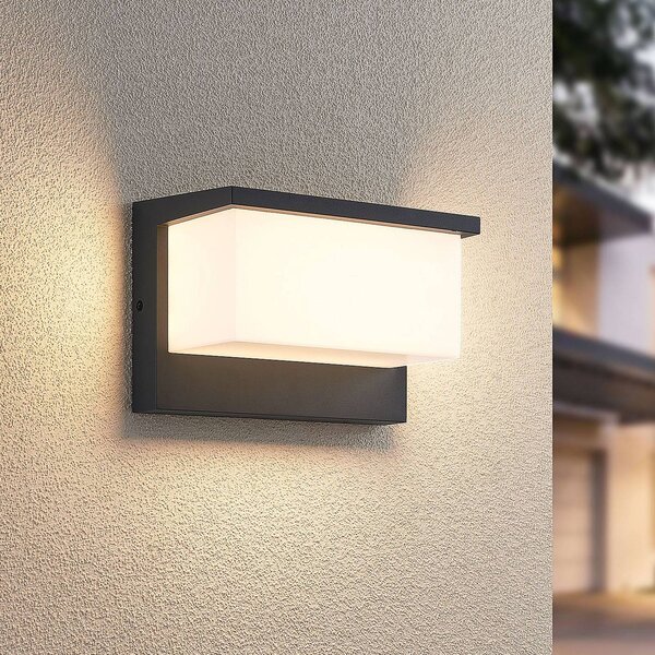 Trio Lighting Applique da esterni a LED Nestos, Nero, Alluminio, Moderno, Applique LED da esterni