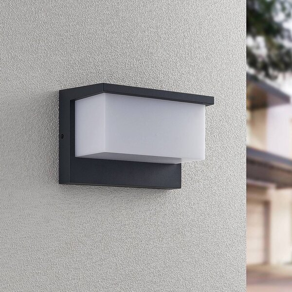Trio Lighting Applique da esterni a LED Nestos, Nero, Alluminio, Moderno, Applique LED da esterni