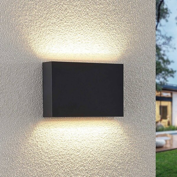 Applique da esterni a LED Jarte Lindby, Nero, Plastica, Moderno, Applique LED da esterni