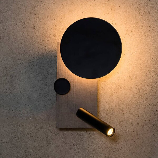 FARO BARCELONA Applique da parete a LED Klee, dimmerabile, Alluminio / Grigio / Zincato, Soggiorno / Sala da pranzo, Alluminio, Moderno, Applique a LED
