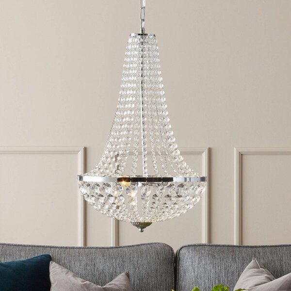 Markslöjd Lampadario di cristallo Gränsö, dimmerabile, Chiaro / Trasparente, Bagno, Cristallo, Lampadario di cristallo