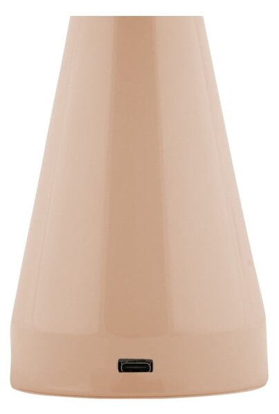 Lampada da tavolo dimmerabile a LED beige con paralume in metallo (altezza 20,5 cm) Rachel - Leitmotiv