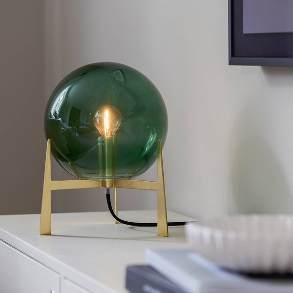 PR Home Lampada da tavolo Milla, Verde, Soggiorno / Sala da pranzo, Vetro, Scandinavo, Lampada da tavolo