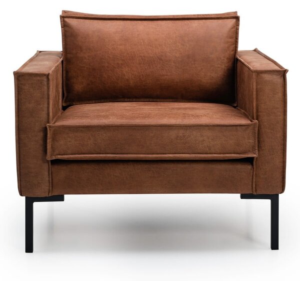 Poltrona in similpelle marrone Rate - Scandic