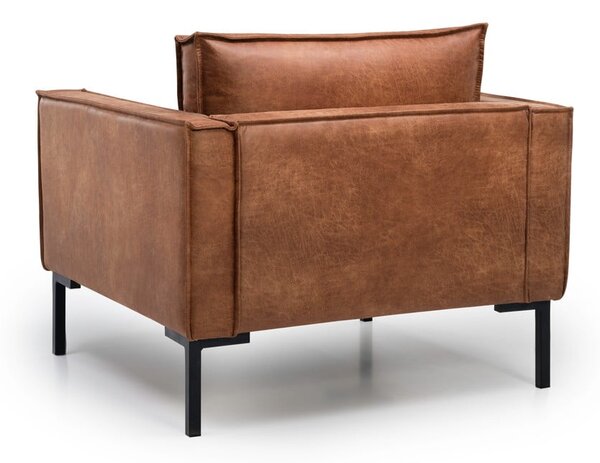 Poltrona in similpelle marrone Rate - Scandic