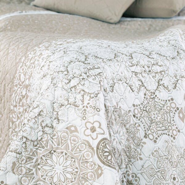 Copriletto in microfibra double-face marrone chiaro Malaga, 220 x 240 cm Alhambra - DecoKing