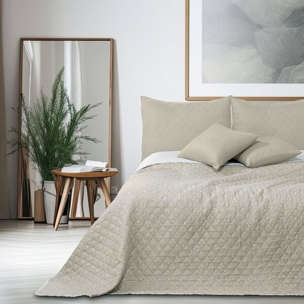 Copriletto in microfibra double-face marrone chiaro Malaga, 220 x 240 cm Alhambra - DecoKing