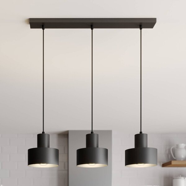 Lampada a sospensione Rif SIGMA, dimmerabile, Nero, Soggiorno / Sala da pranzo, Metallo, Moderno, Lampada a sospensione