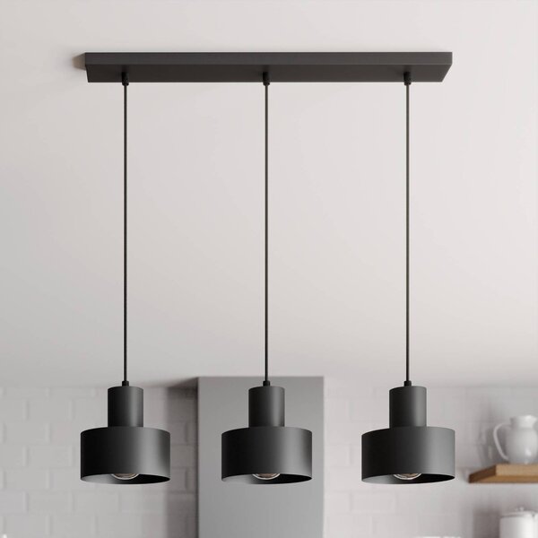Lampada a sospensione Rif SIGMA, dimmerabile, Nero, Soggiorno / Sala da pranzo, Metallo, Moderno, Lampada a sospensione