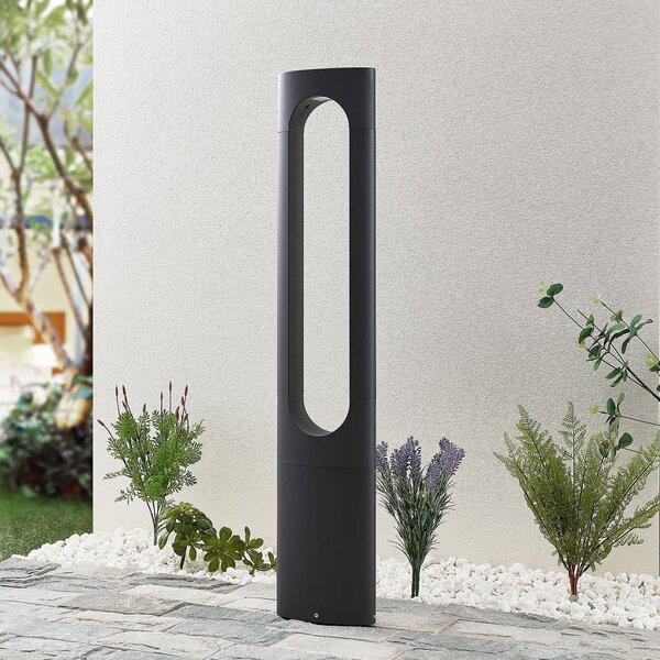 Lampioncino da giardino Fenti Lucande, Nero, Alluminio, Moderno, Lampada LED da esterni