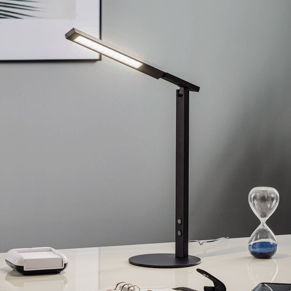 Fabas Luce Lampada da scrivania Ideal, dimmerabile, Nero, Studio / Ufficio, Alluminio, Moderno, Lampada da tavolo LED