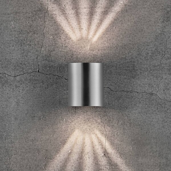 Nordlux Applique da esterni a LED Canto 2, Alluminio / Grigio / Zincato, Alluminio, Moderno, Applique LED da esterni