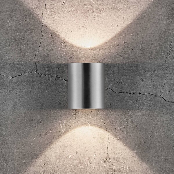 Nordlux Applique da esterni a LED Canto 2, Alluminio / Grigio / Zincato, Alluminio, Moderno, Applique LED da esterni