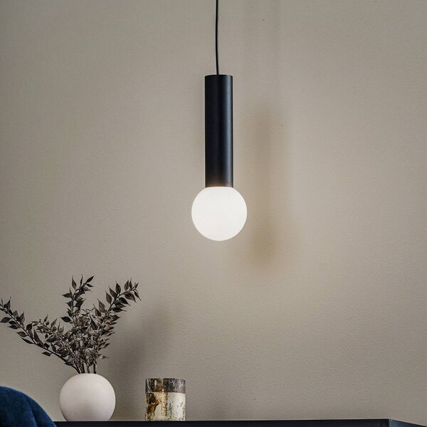 LEDS-C4 Lampada a sospensione in vetro Mist, dimmerabile, Nero, Bagno, Vetro, Moderno, Lampada a sospensione