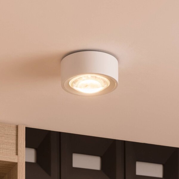 Plafoniera a LED Rotari Arcchio, dimmerabile, Bianco / Opale, Soggiorno / Sala da pranzo, Alluminio, Moderno, Plafoniera LED