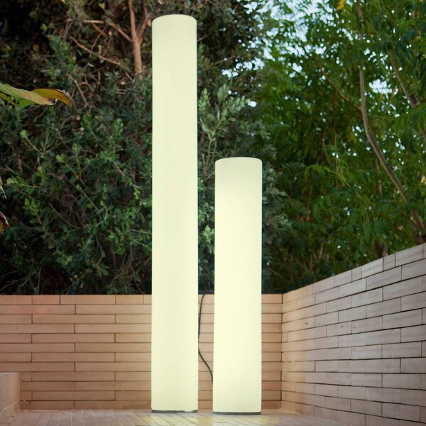Newgarden Lampione Fity, altezza 160 cm, 3.000 K Fity, Bianco / Opale, Plastica, Lampada da esterni