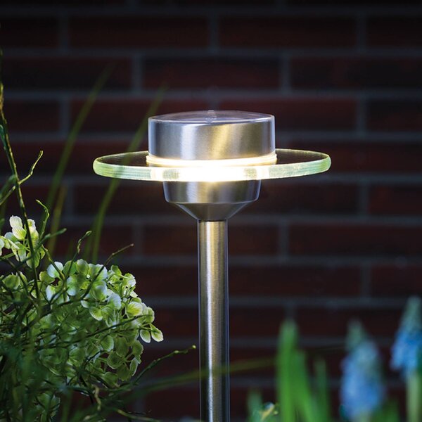 Paulmann Lampione solare d'acciaio Ufo con LED IP44 UFO, Alluminio / Grigio / Zincato, Acciaio Inox, Moderno, Lampade solari