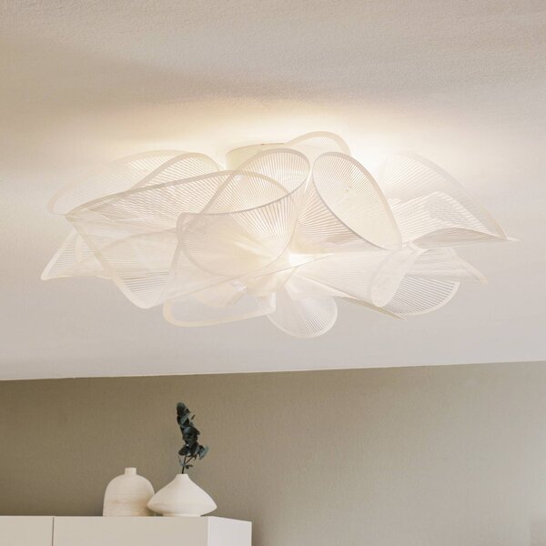 Slamp Plafoniera di design La Belle Étoile, dimmerabile, Bianco / Opale, Soggiorno / Sala da pranzo, Plastica, Design, Plafoniera