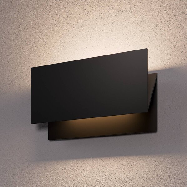 Applique da esterni a LED Meja Lucande, Nero, Alluminio, Moderno, Applique LED da esterni