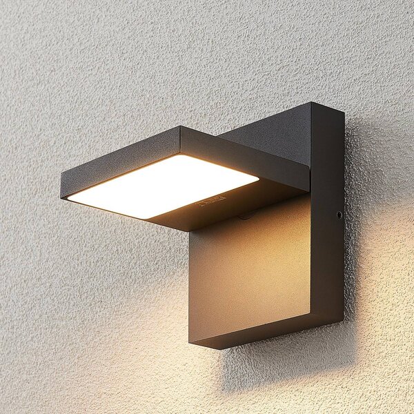 Applique da esterni a LED Silvan Lucande, Nero, Alluminio, Moderno, Applique LED da esterni