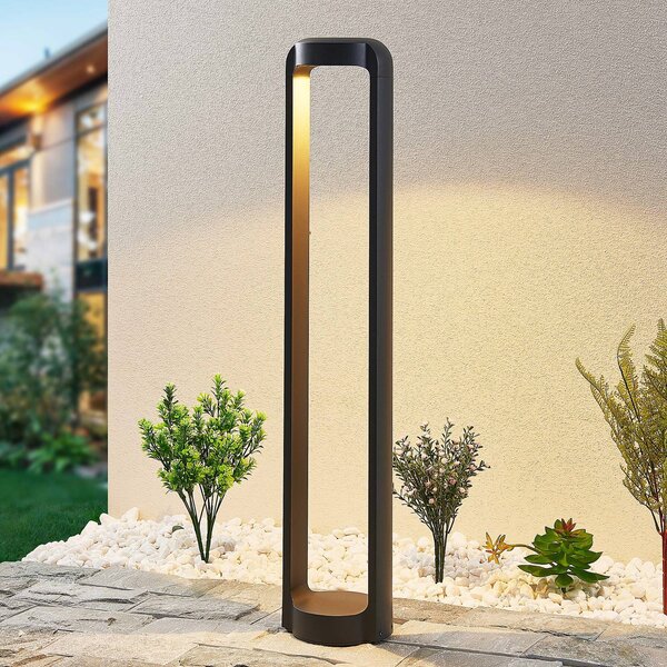 Lampioncino da giardino Habsa Lucande, Nero, Alluminio, Moderno, Lampada LED da esterni