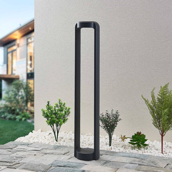 Lampioncino da giardino Habsa Lucande, Nero, Alluminio, Moderno, Lampada LED da esterni