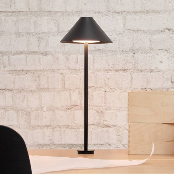 Louis Poulsen Keglen Lampada da tavolo Pin 3000 K nero Keglen, dimmerabile, Nero, Soggiorno / Sala da pranzo, Alluminio, Design