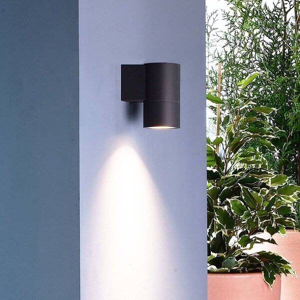 Deko-Light Applique da esterno Achernar 1 luce down grigio nero Achernar, dimmerabile, Nero, Alluminio, Moderno, Applique da esterni