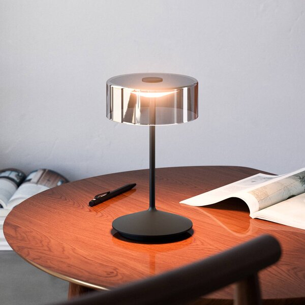 Sigor Numotion Lampada da tavolo ricaricabile a LED, nera, vetro, IP54, dimmerabile Numotion,, Nero, Soggiorno / Sala da pranzo, Vetro, Moderno