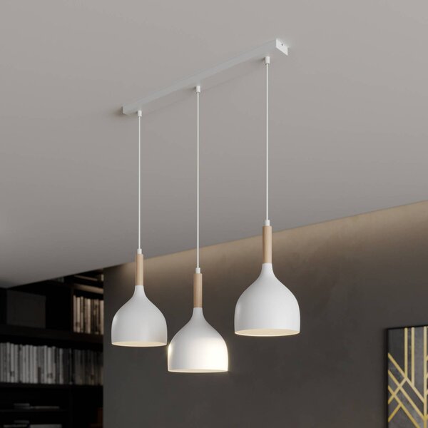 Lampada a sospensione Noak Luminex, dimmerabile, Bianco / Opale, Soggiorno / Sala da pranzo, Metallo, Moderno, Lampada a sospensione