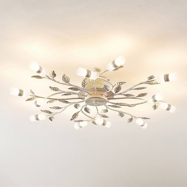 Plafoniera a LED Bolonia Lindby, Bronzo / Ottone antico, Soggiorno / Sala da pranzo, Metallo, Campagna / Rustiche, Plafoniera LED