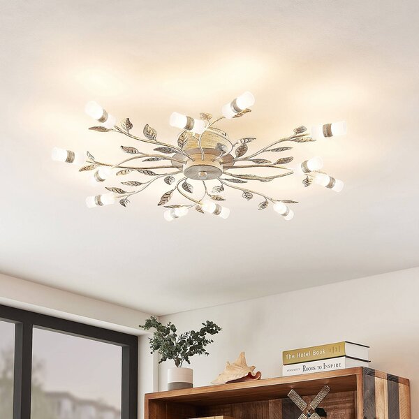 Plafoniera a LED Bolonia Lindby, Bronzo / Ottone antico, Soggiorno / Sala da pranzo, Metallo, Campagna / Rustiche, Plafoniera LED