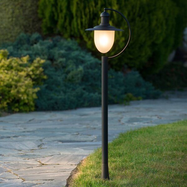 Lucide Lampioncino da giardino Aruba, dimmerabile, Nero, Metallo, Campagna / Rustiche, Lampada da esterni