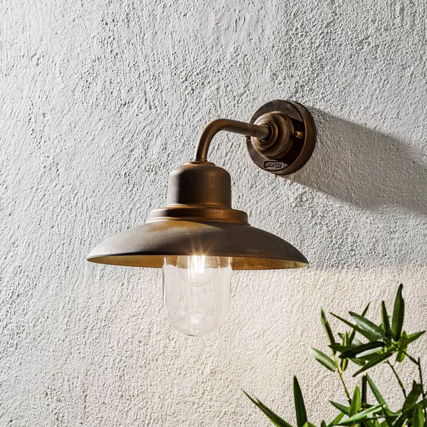 Moretti Luce Applique da esterno Susa - resistente all'acqua di mare SUSA, Bronzo / Ottone antico, Ottone, Campagna / Rustiche