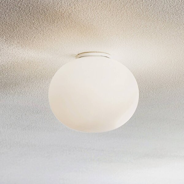FLOS Plafoniera di design GLO-BALL, dimmerabile, Bianco / Opale, Soggiorno / Sala da pranzo, Vetro, Design, Plafoniera