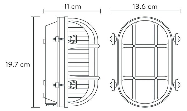 Lucide Applique da esterni Dudley, dimmerabile, Ottone / Oro, Alluminio, Marittimo, Applique da esterni