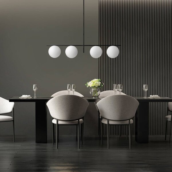 Sforzin Lampada a sospensione Jugen, dimmerabile, Nero, Soggiorno / Sala da pranzo, Vetro, Design, Lampada a sospensione