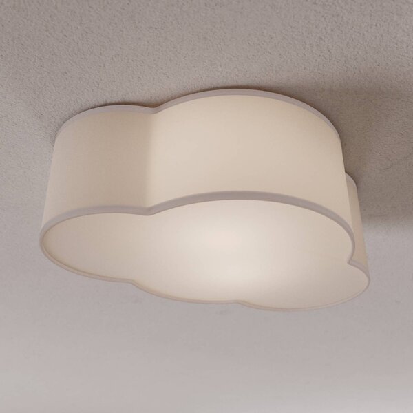 Plafoniera soffitto Cloud TK Lighting, dimmerabile, Alluminio / Grigio / Zincato, Soggiorno / Sala da pranzo, Tessuto / Stoffa / Seta, Giovanile, Plafoniera