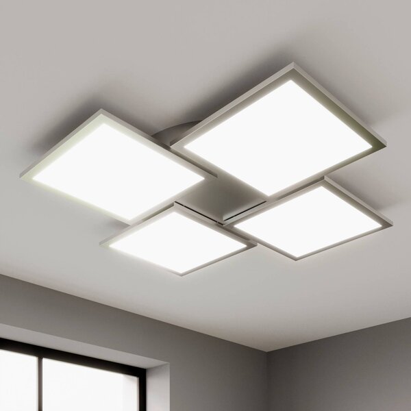 Plafoniera a LED Ilira Lucande, dimmerabile, Alluminio / Grigio / Zincato, Cucina, Alluminio, Moderno, Plafoniera LED