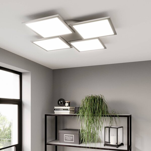 Plafoniera a LED Ilira Lucande, dimmerabile, Alluminio / Grigio / Zincato, Cucina, Alluminio, Moderno, Plafoniera LED