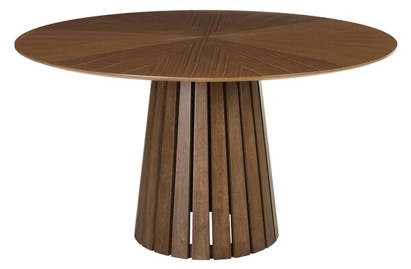 Tavolo da pranzo rotondo in noce scuro D137 cm DITA