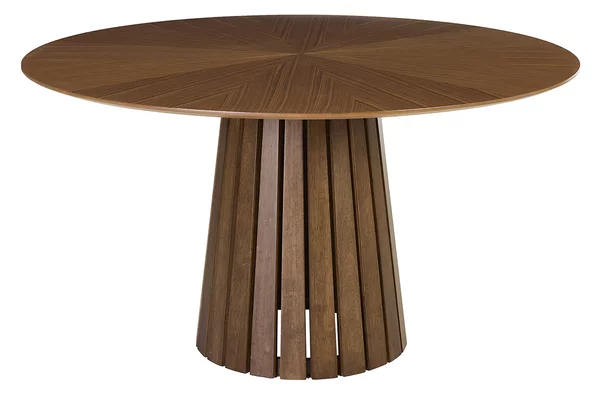 Tavolo da pranzo rotondo in noce scuro D137 cm DITA